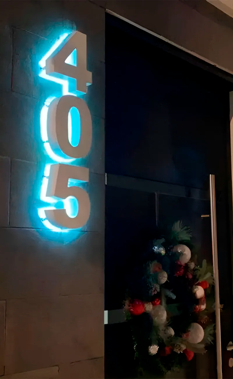 Números 3D con Luz LED
